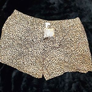 Linen Leopard Shorts